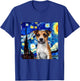Jack Russell Terrier Starry Night Dog Painting T-Shirt - T-Shirt | Royal