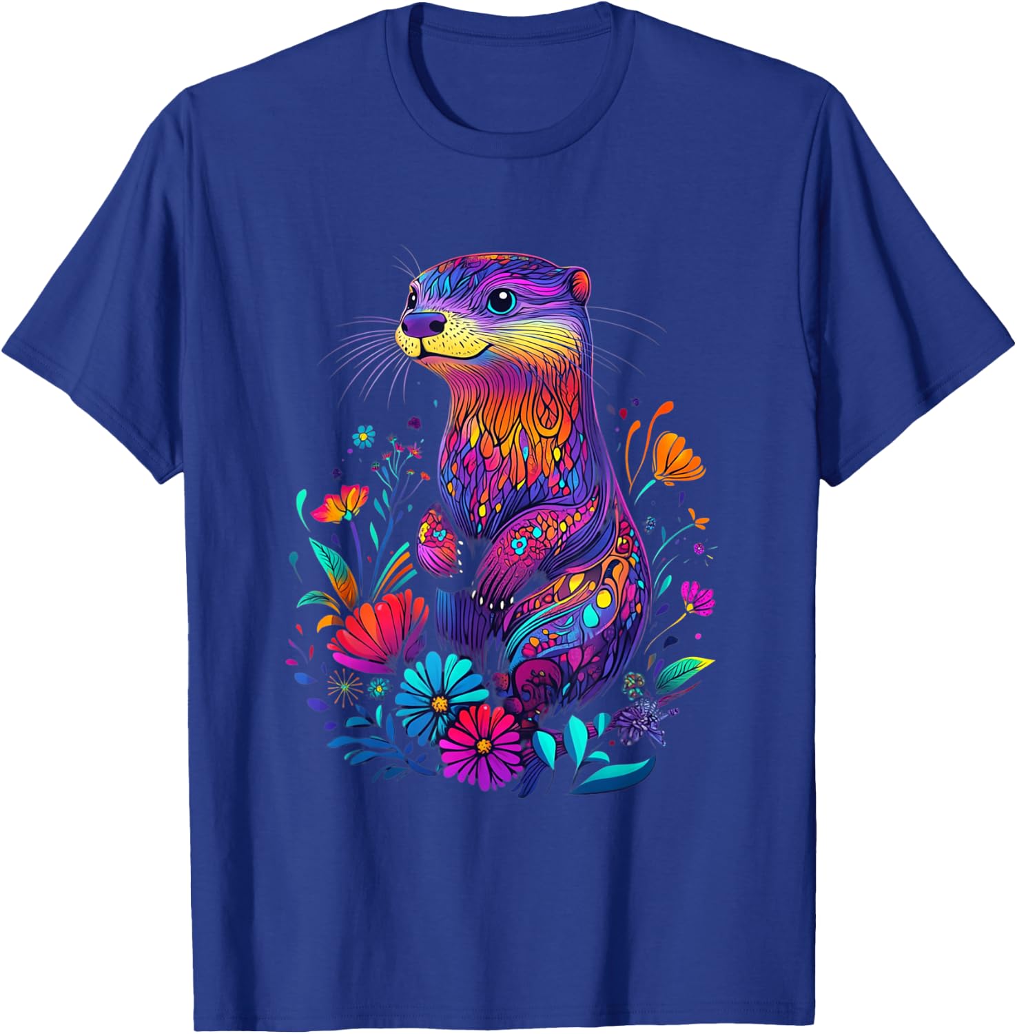 Aesthetic Otter Graphic Cute Otter Women Girls T-Shirt - T-Shirt | Royal