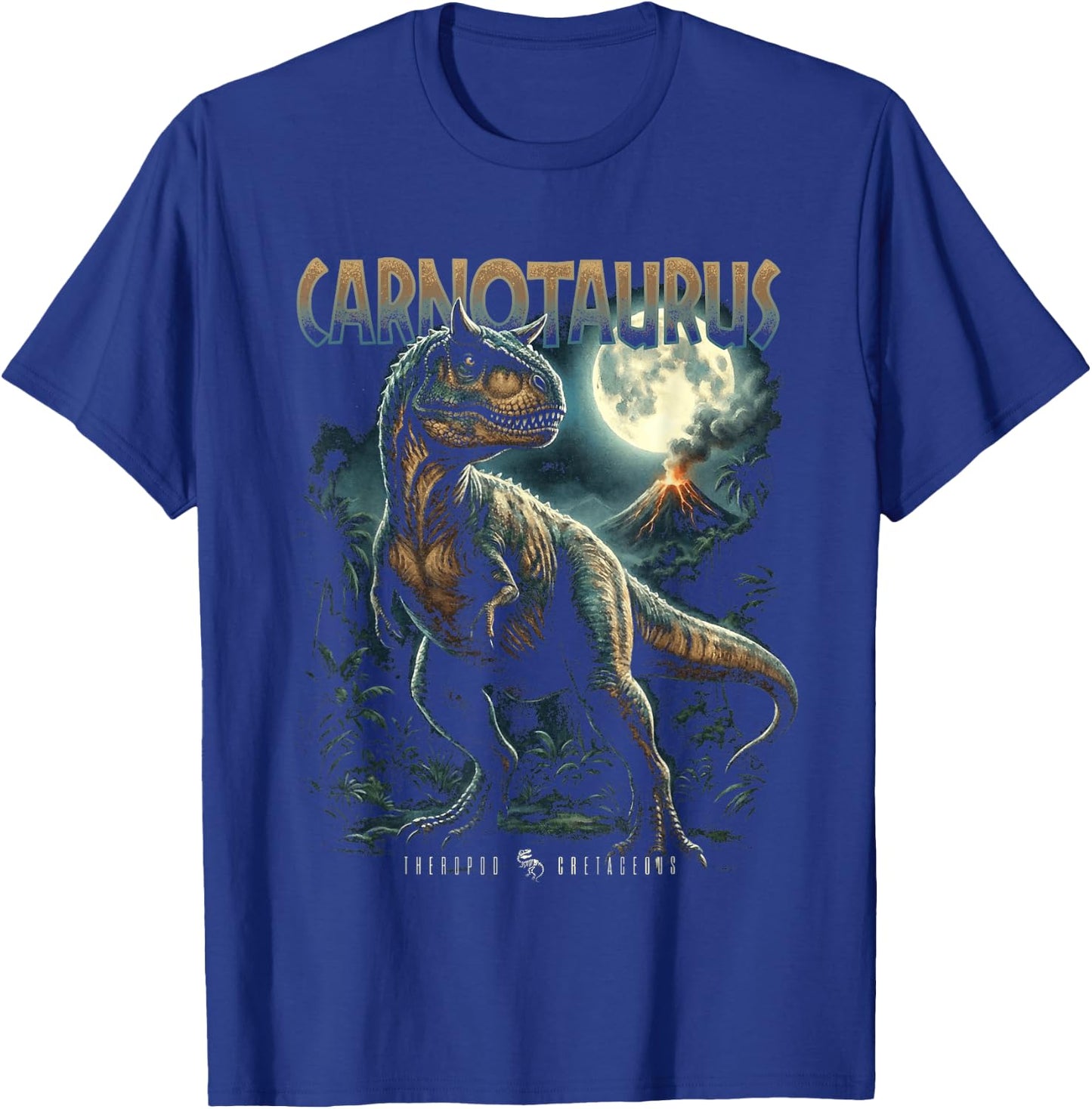 Vintage Carnotaurus 90er Bootleg Dinosaurier prähistorischer Dino T-Shirt - T-Shirt | Royal