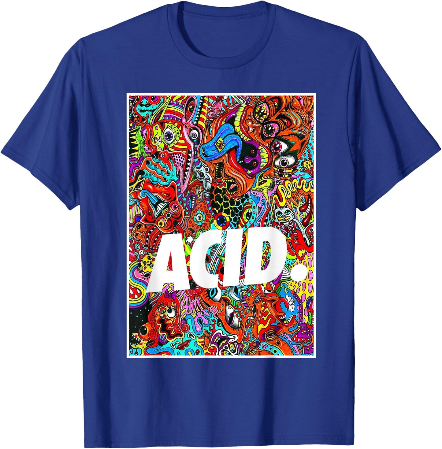 ACID | LSD , Goa, Trip, Rave, Festival, Techno , Black, S T-Shirt - T-Shirt | Royal