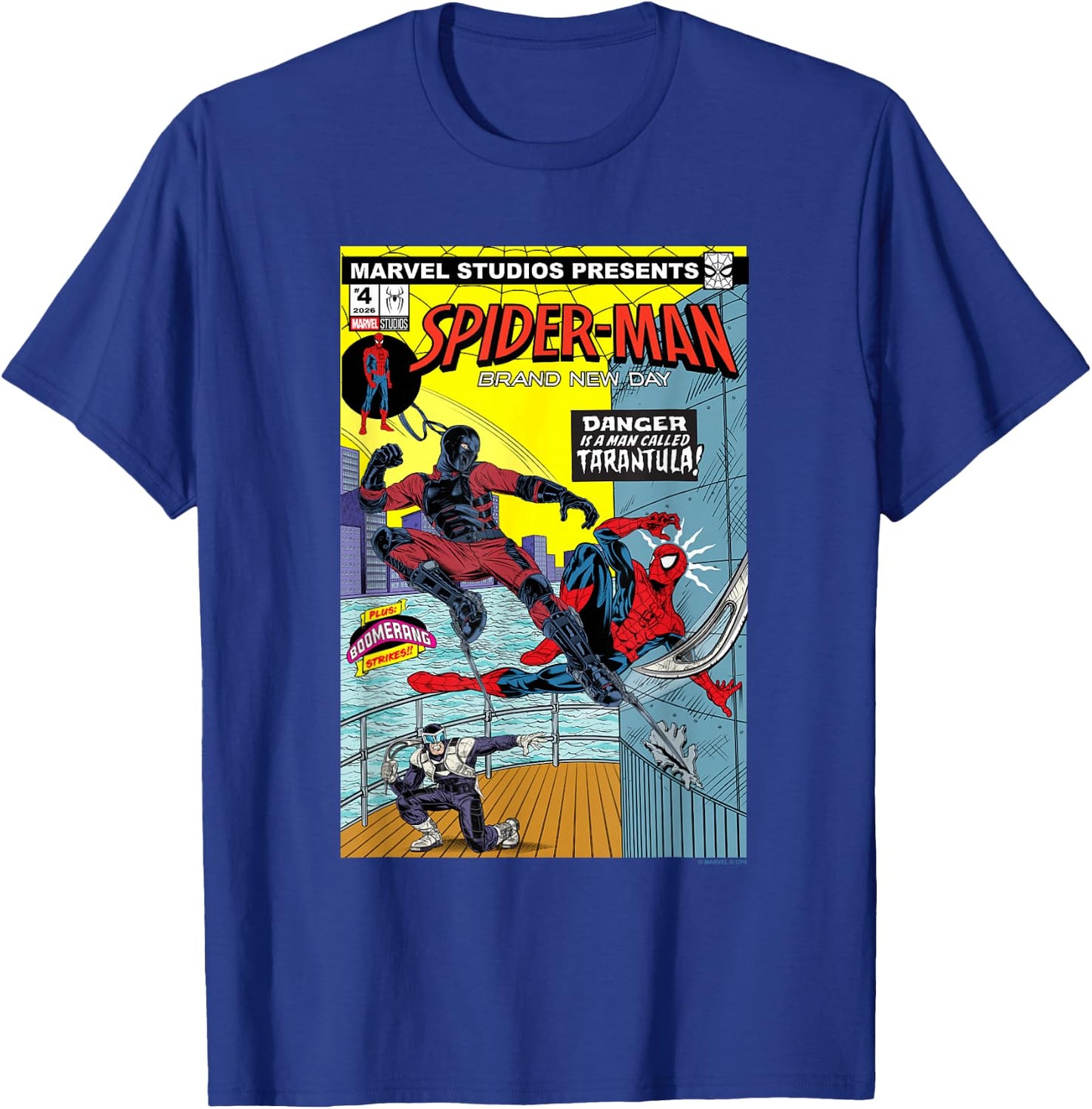 Marvel Spider-Man: New Day Danger Tarantula Comic T-Shirt - T-Shirt | Royal