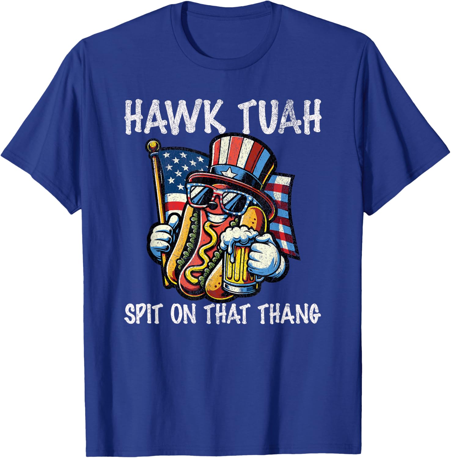 Hawk Tush Spit on that Thang Viral 4th Of July Wiener Parody Men T-Shirt - T-Shirt | Royal