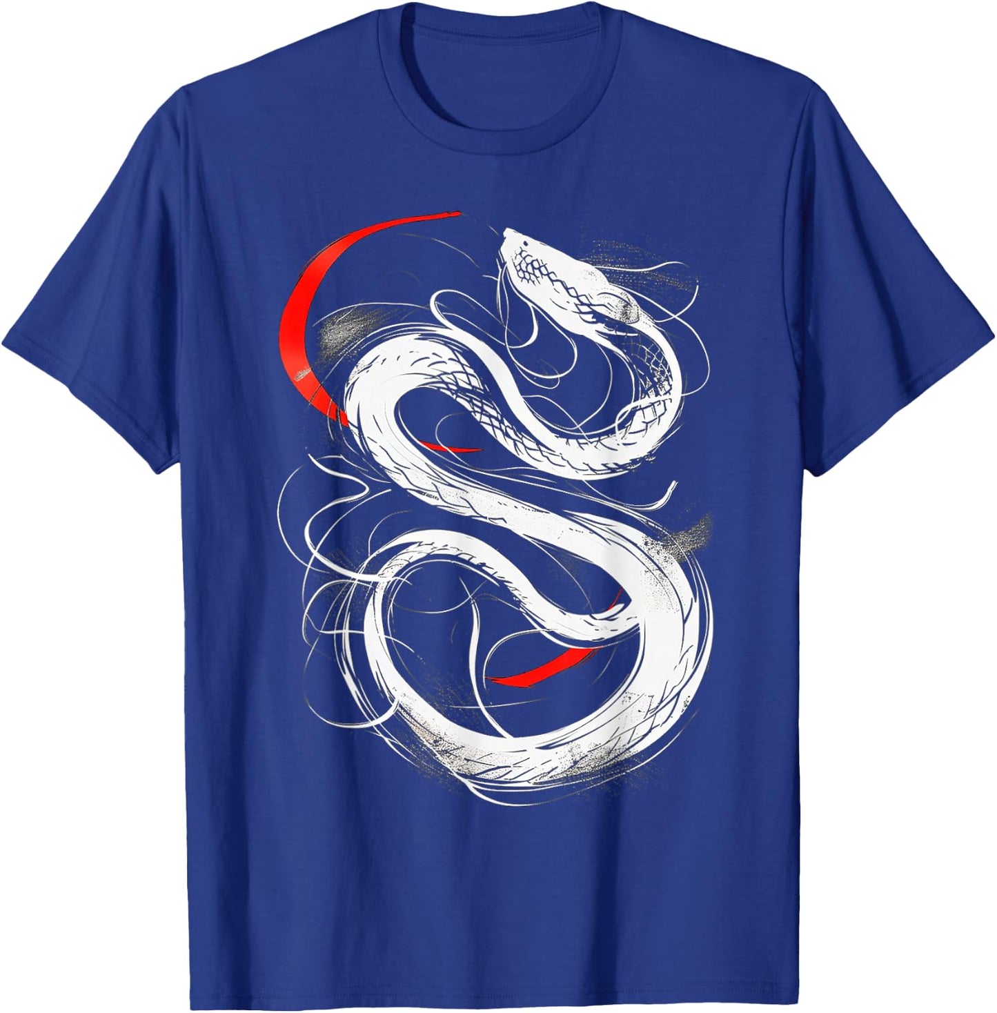 Snake Art Drawing Animal Love Abstract Graphic Snake T-Shirt - T-Shirt | Royal