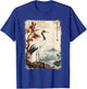Crane Mount Fuji Vintage Nature Japanese Art T-Shirt - T-Shirt | Royal