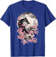 Japanese Dragon & Cherry Blossom Men & Women Full Moon Asian T-Shirt - T-Shirt | Royal