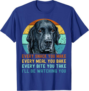 Funny Black Lab Labrador Retriever Dog Every Snack you Make Women Kids T-Shirt - T-Shirt | Royal