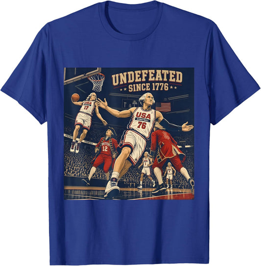 Undefeated Since 1776 America 4th of July Independence Day T-Shirt - T-Shirt | Royal