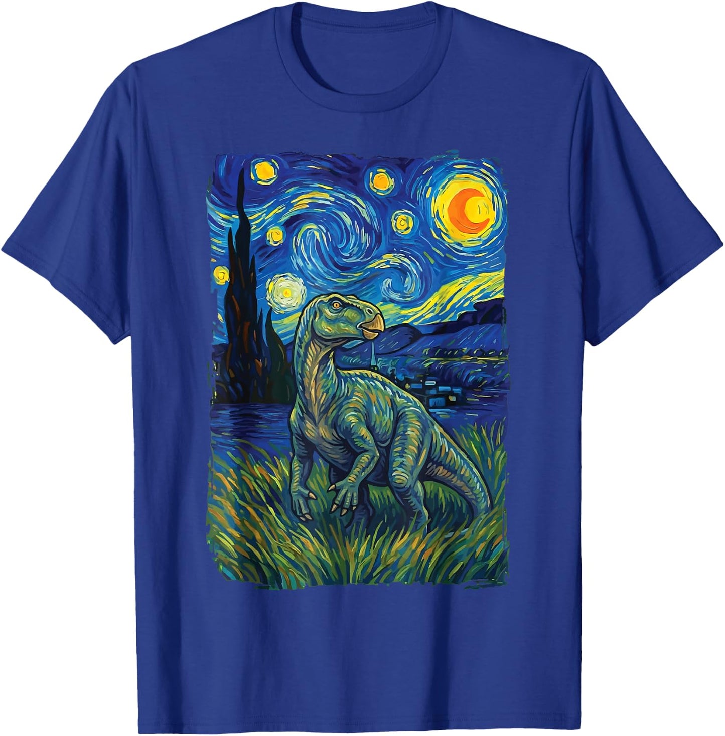 Iguanodon Starry Night T-Shirt - T-Shirt | Royal