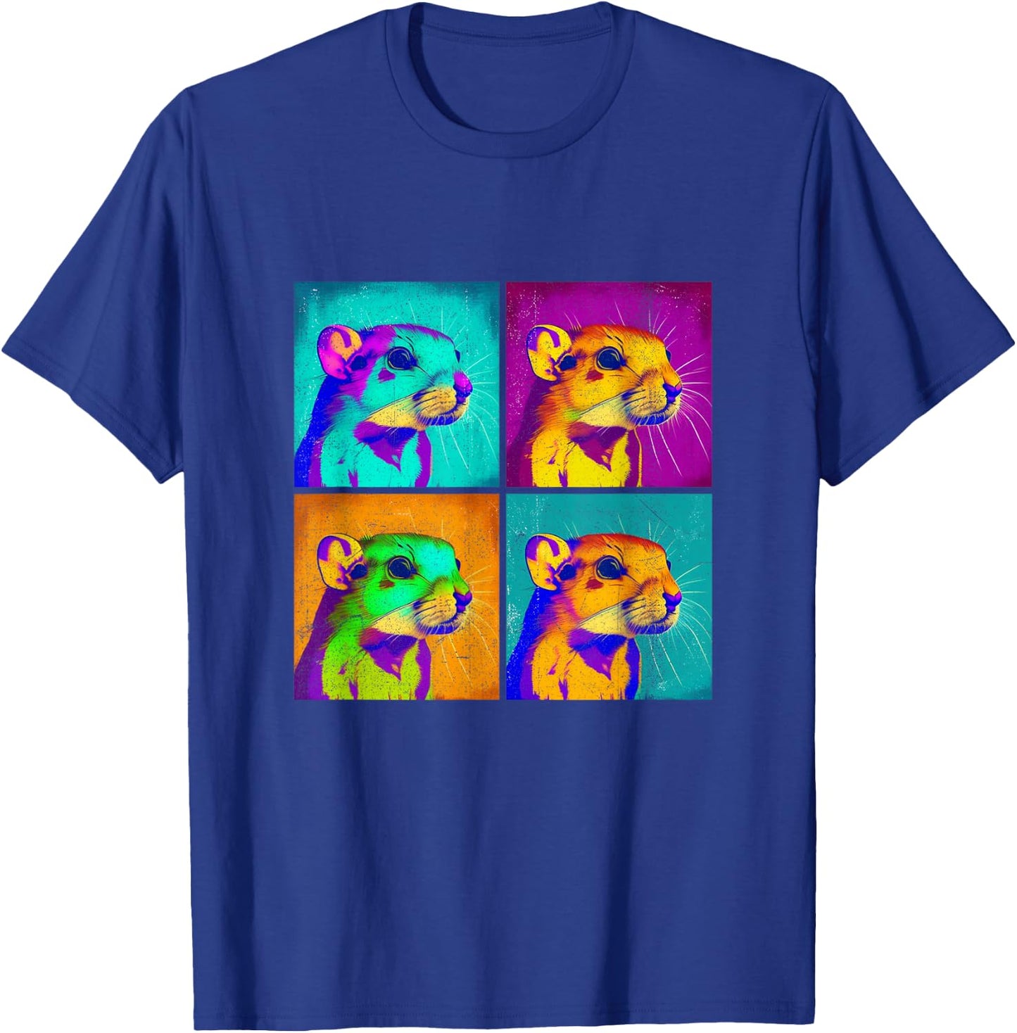 Kangaroo Rat Pop Art Design Illustration Colorful Animal Men T-Shirt - T-Shirt | Royal