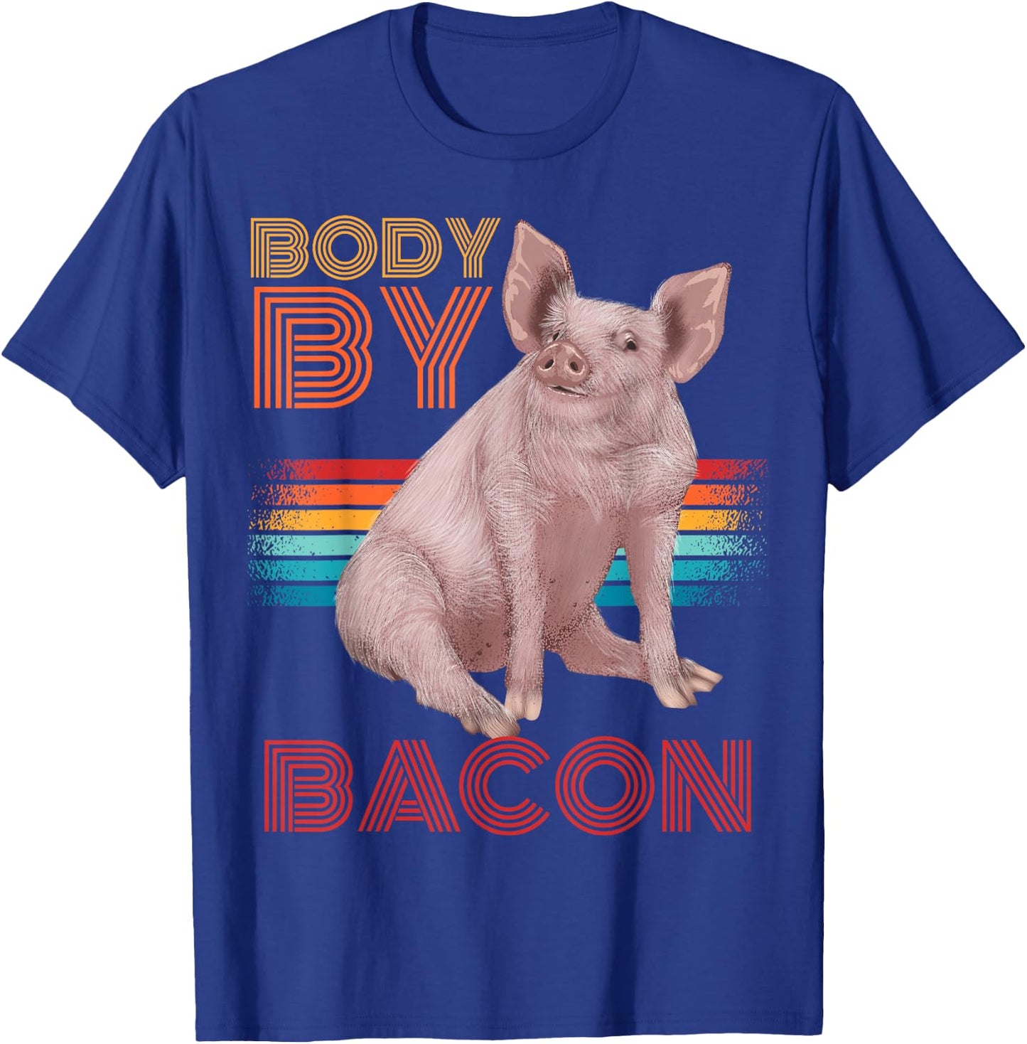 Body By Bacon Low Carb Diet Ketosis Ketogenic Diet T-Shirt - T-Shirt | Royal