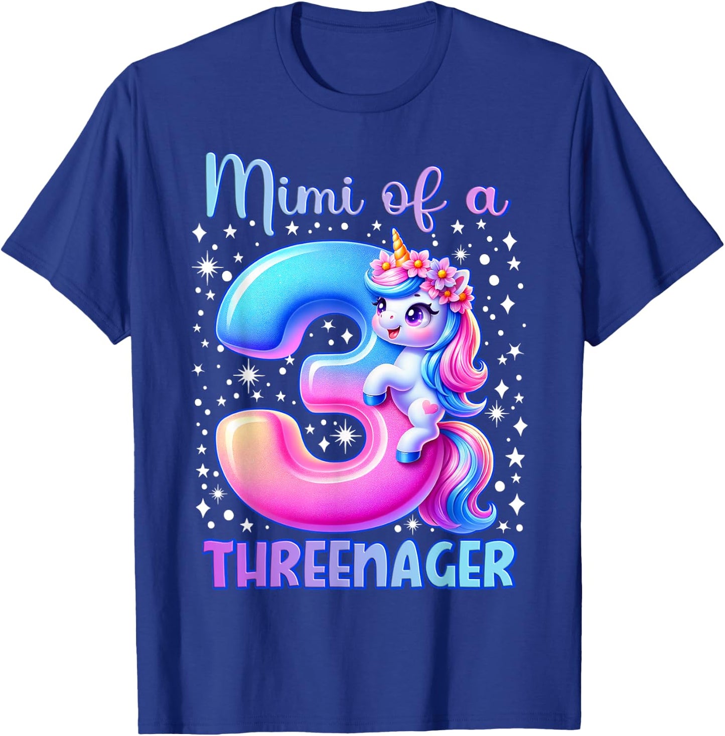 Mimi Of A Threenager T-Shirt - T-Shirt | Royal