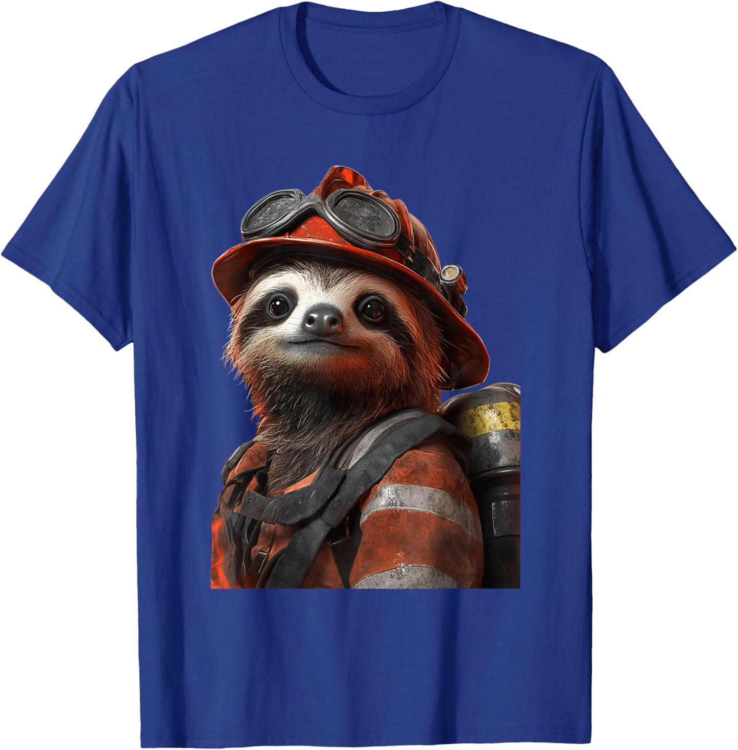 Sloth Firefighter T-Shirt - T-Shirt | Royal