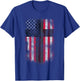 American Flag Cross for Patriotic USA Christians God Faith T-Shirt - T-Shirt | Royal