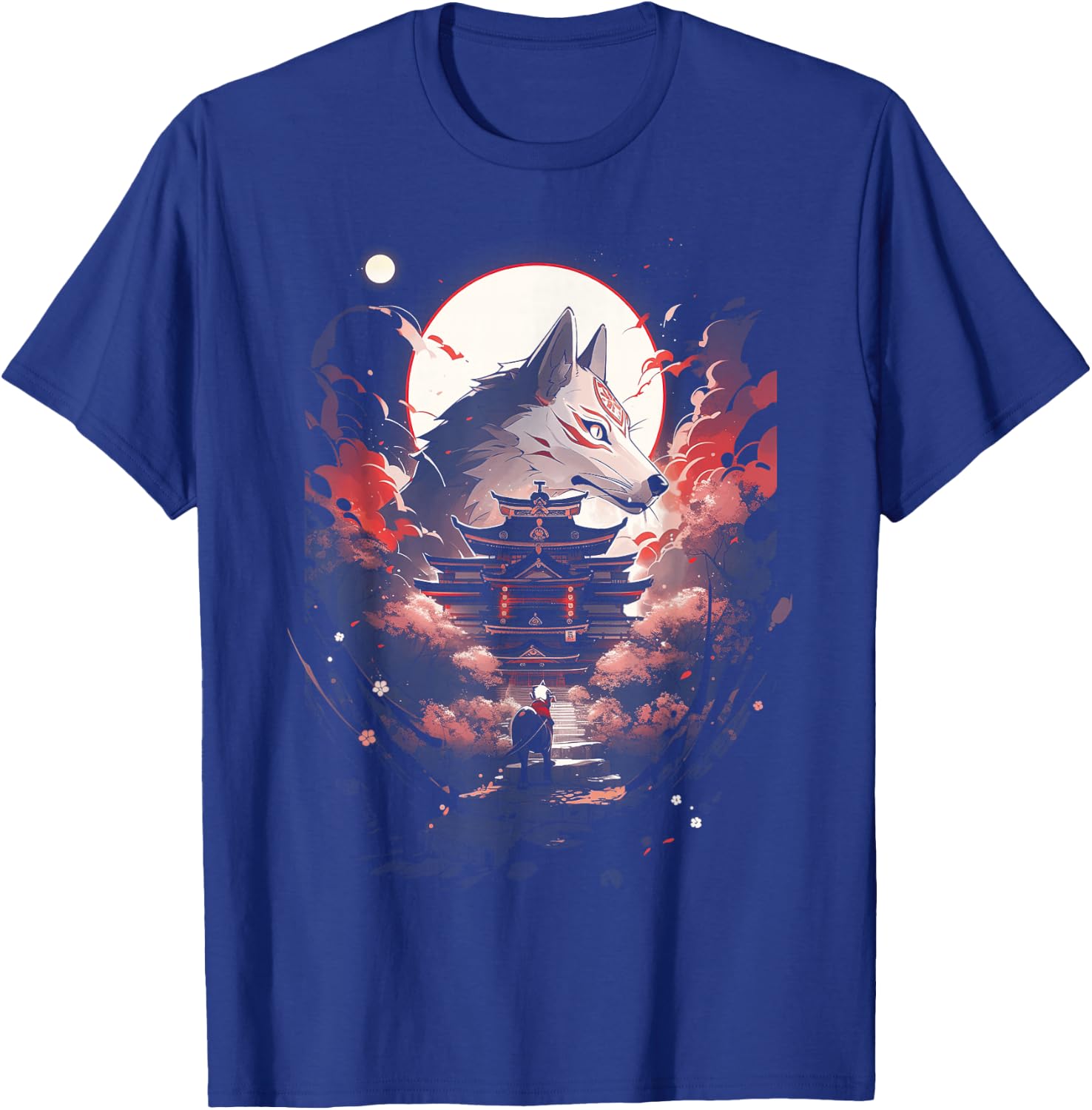 Japanisch Wolf Wölfe Mythologie Natur Anime Otaku T-Shirt - T-Shirt | Royal