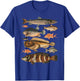 Fish Species Biology Sketch For Kids & Fisherman - Fishing T-Shirt - T-Shirt | Royal