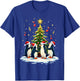Kids Festive Penguins Singing Around Christmas Tree - Black, Small T-Shirt - T-Shirt | Royal