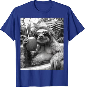 Cool Sloth Selfie T-Shirt - T-Shirt | Royal