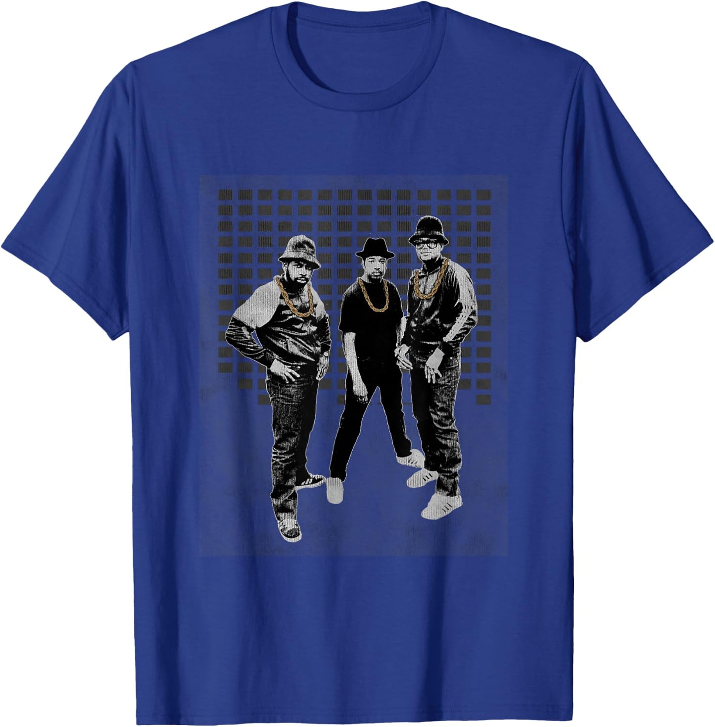 RUN DMC Tiny Squares Background T-Shirt - T-Shirt | Royal