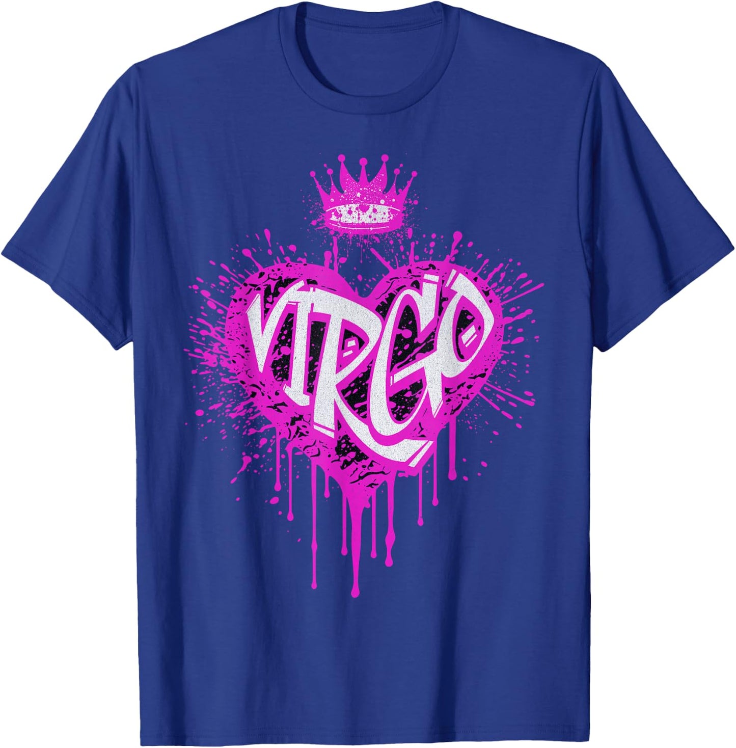 Virgo Airbrush Graffiti Heart Zodiac Astrology Design T-Shirt - T-Shirt | Royal