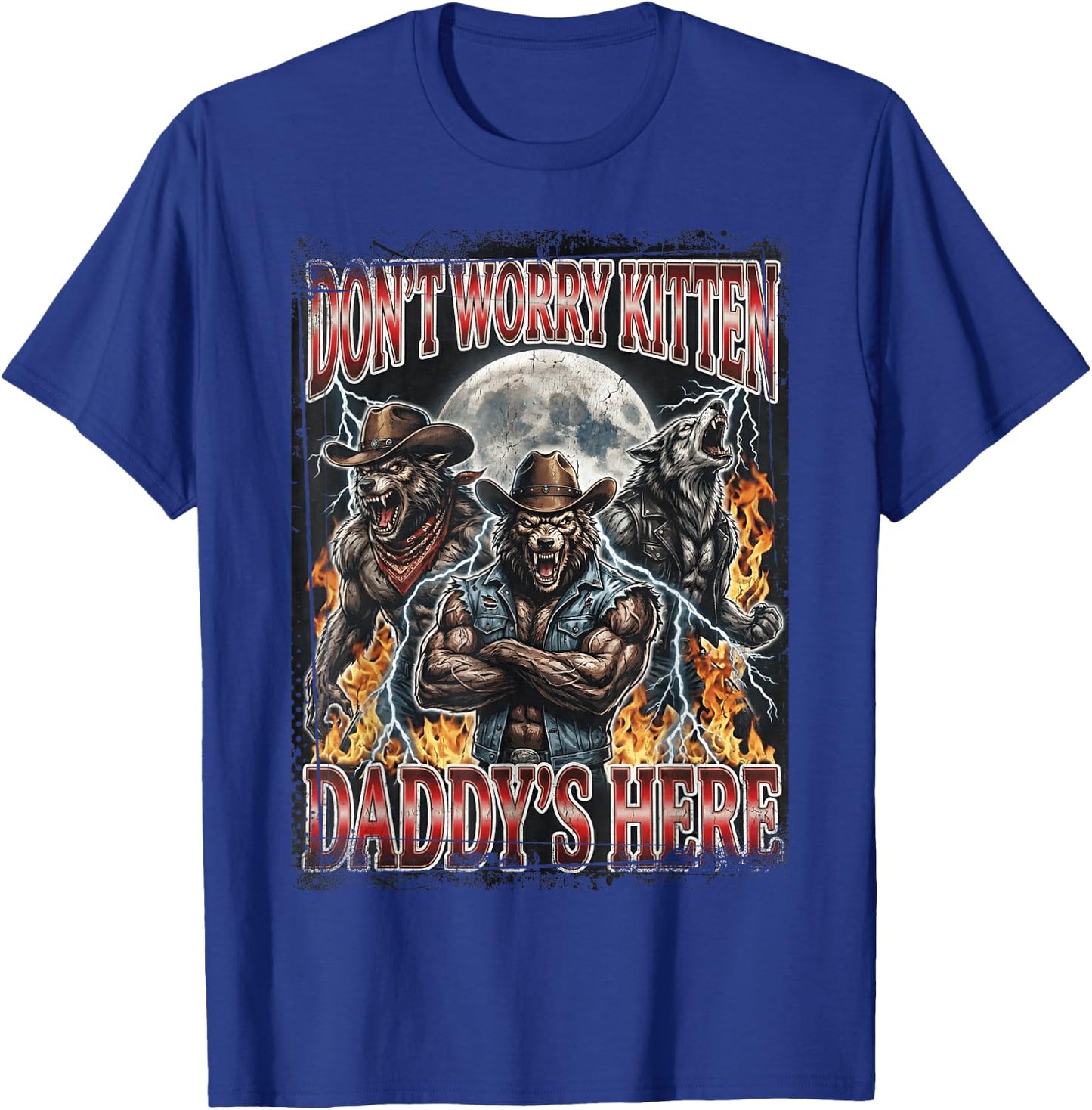 Daddy's Here Cowboy Lot de 3 Loup-garous T-Shirt - T-Shirt | Royal