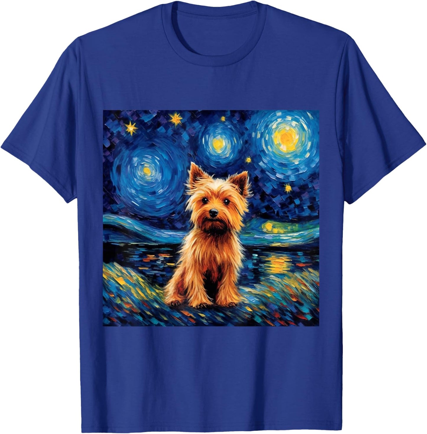 Silky Terrier Starry Night - Silky Terrier T-Shirt - T-Shirt | Royal