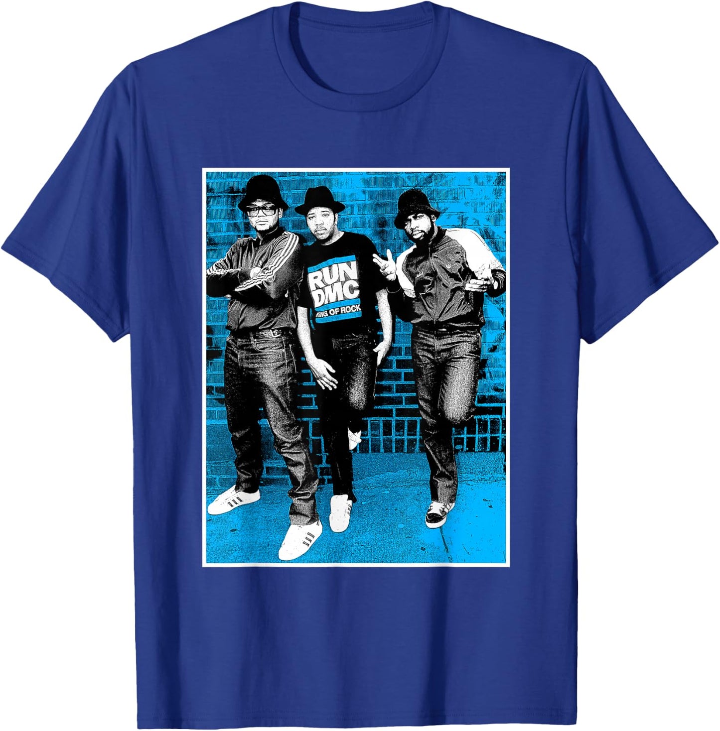 RUN DMC Blue Brick T-Shirt - T-Shirt | Royal
