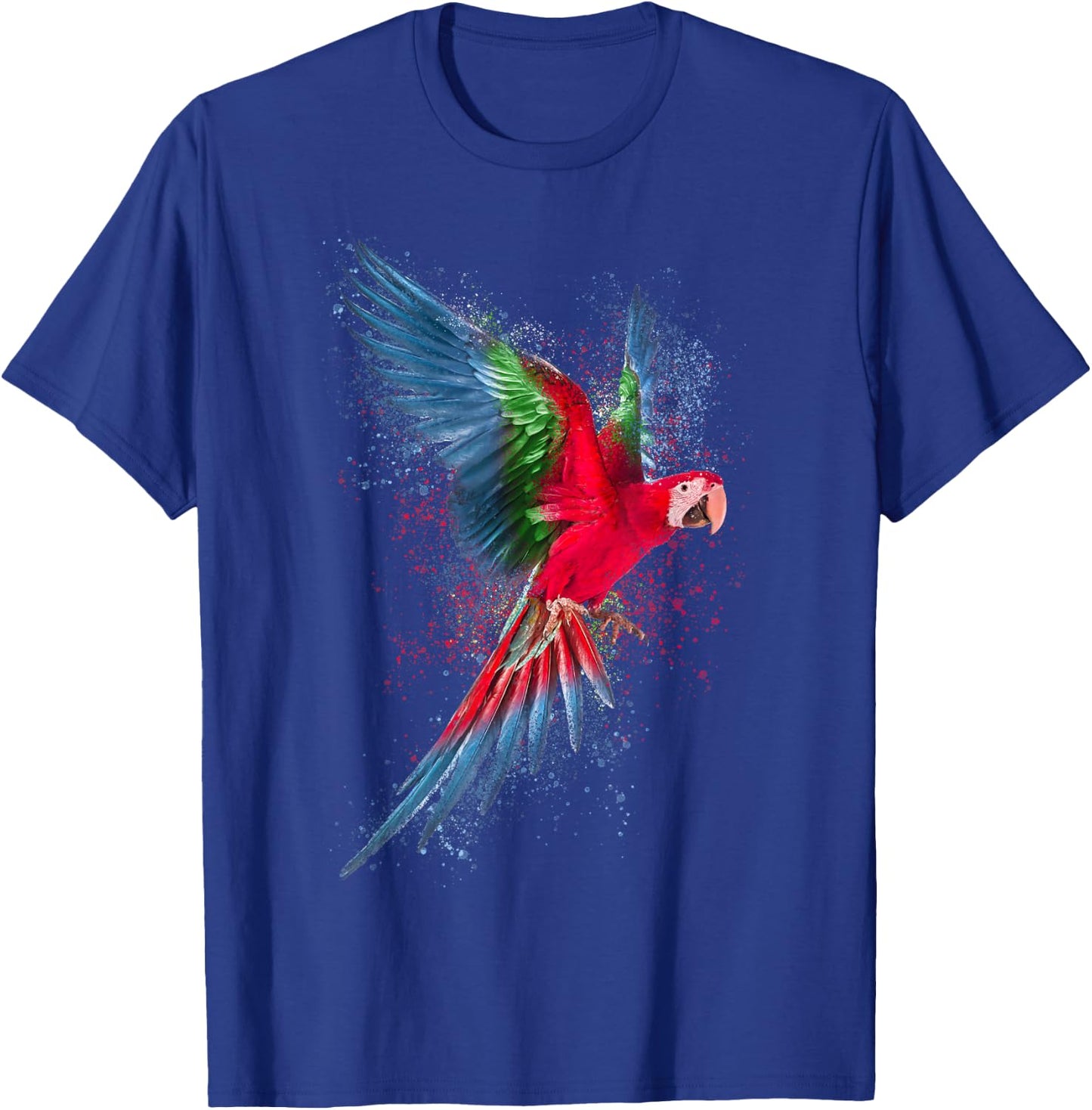 Parrot Colourful Art Animal Design Bird Animal , black T-Shirt - T-Shirt | Royal