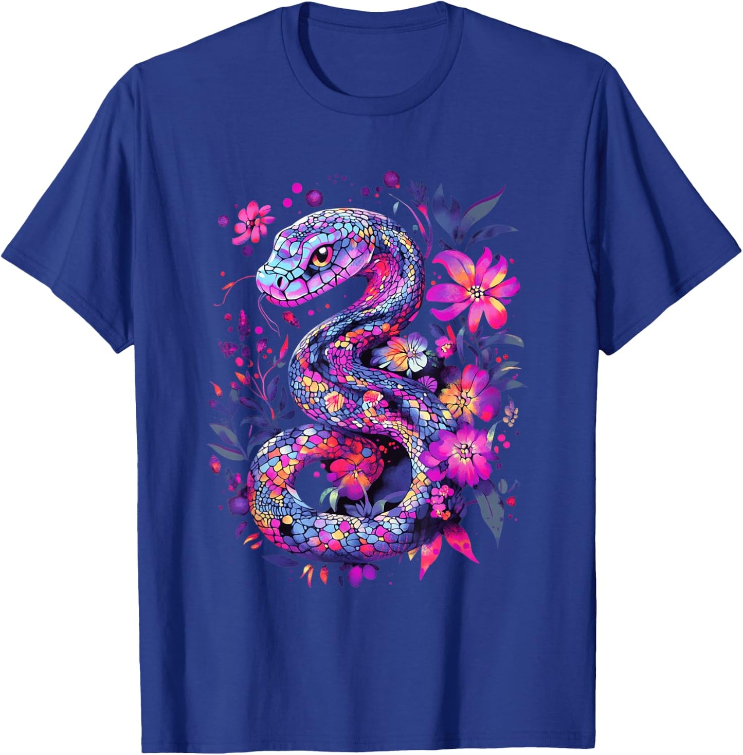 Aesthetic Python Snake Graphic Cute Reptile Women Girls T-Shirt - T-Shirt | Royal