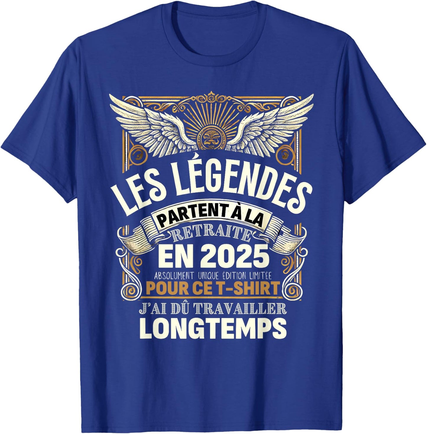 Retirement 2025 Man Retired 2025 T-Shirt - T-Shirt | Royal