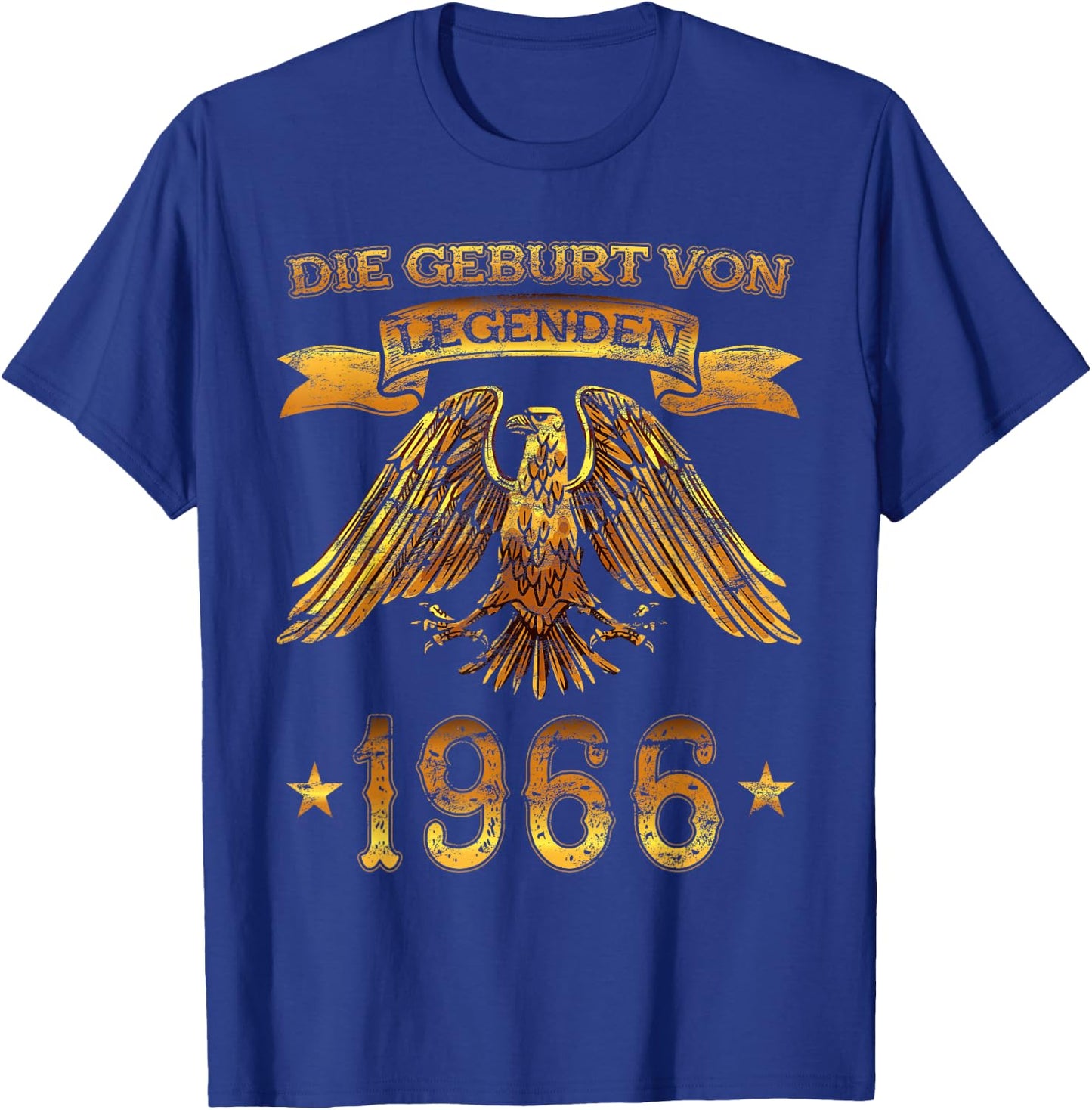 Men's "Die Geburt von Legenden" Vintage 1966 Birthday, black T-Shirt - T-Shirt | Royal