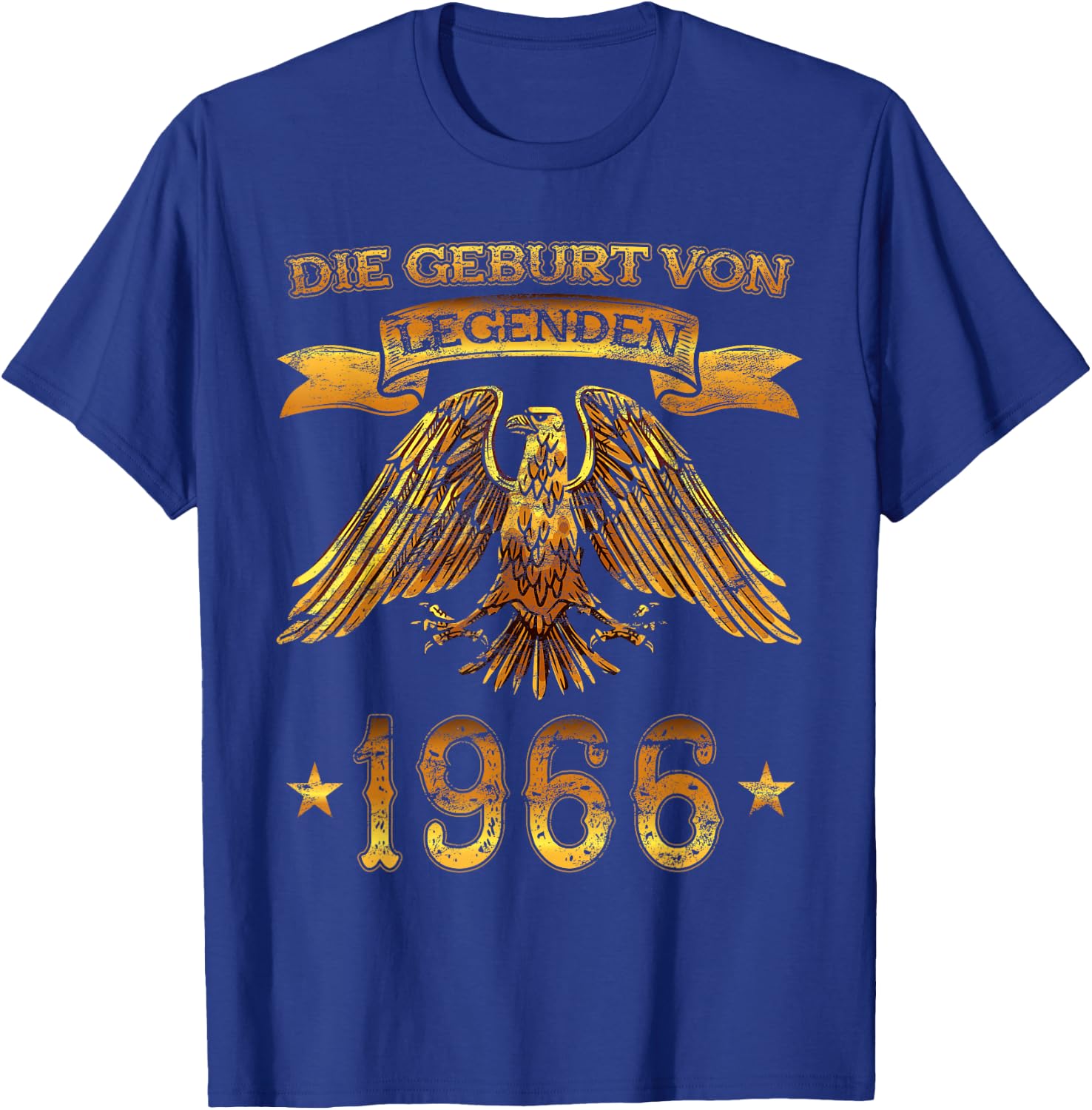 Men's "Die Geburt von Legenden" Vintage 1966 Birthday, black T-Shirt - T-Shirt | Royal