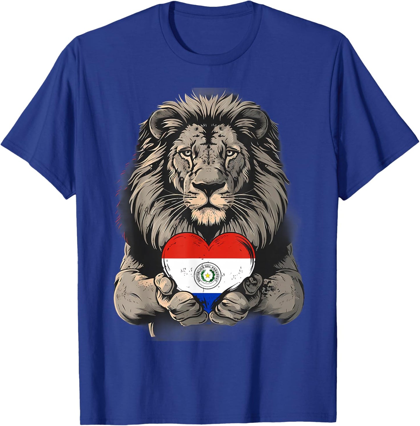 Paraguayan Pride Paraguayan Flag Lion Paraguay Heart T-Shirt - T-Shirt | Royal