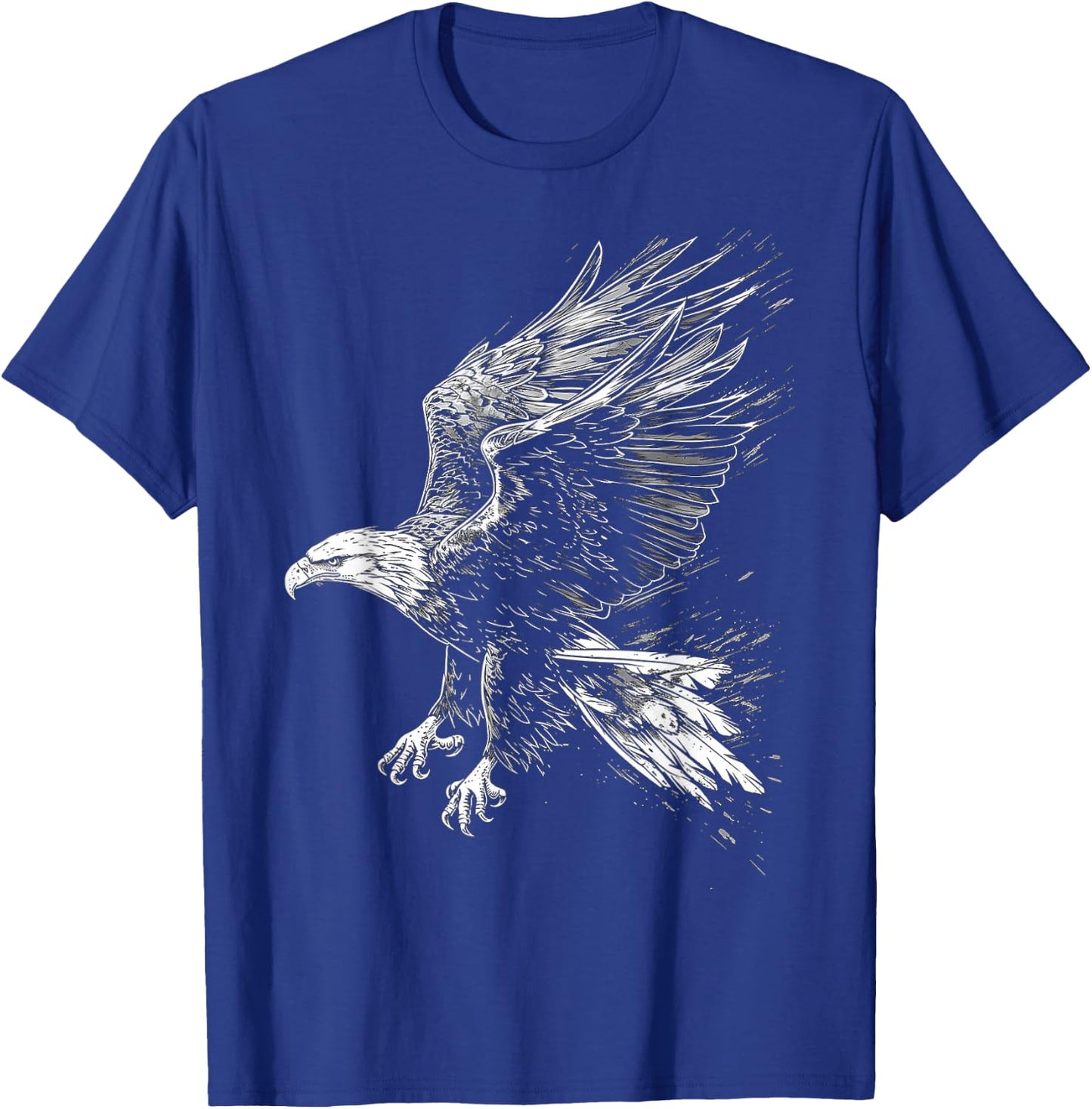 Eagle Drawing Animal Art Graphic Eagle , Black, S T-Shirt - T-Shirt | Royal