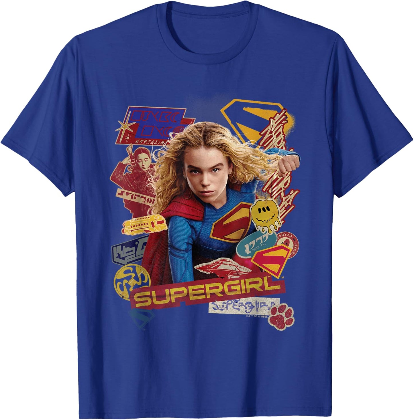 Supergirl 2026 Sticker Slap T-Shirt - T-Shirt | Royal