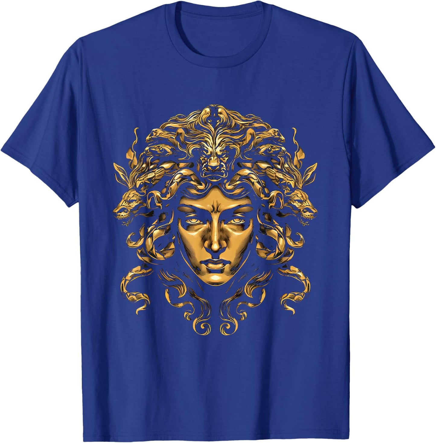Medusa Head Greek Mythology Ancient Snake Hair T-Shirt - T-Shirt | Royal