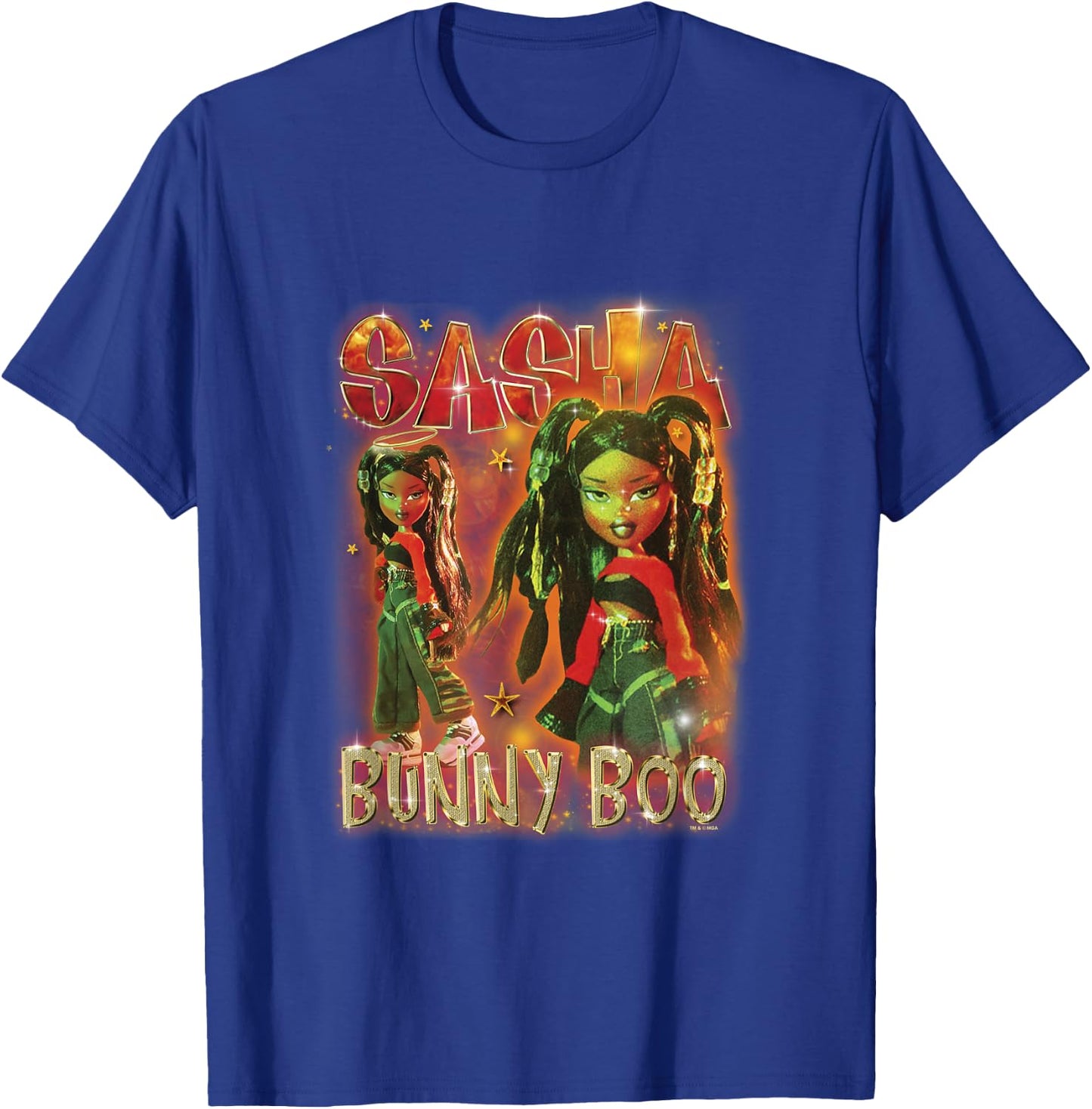 Bratz Sasha Bunny Boo Doll Spotlight Vintage Poster T-Shirt - T-Shirt | Royal