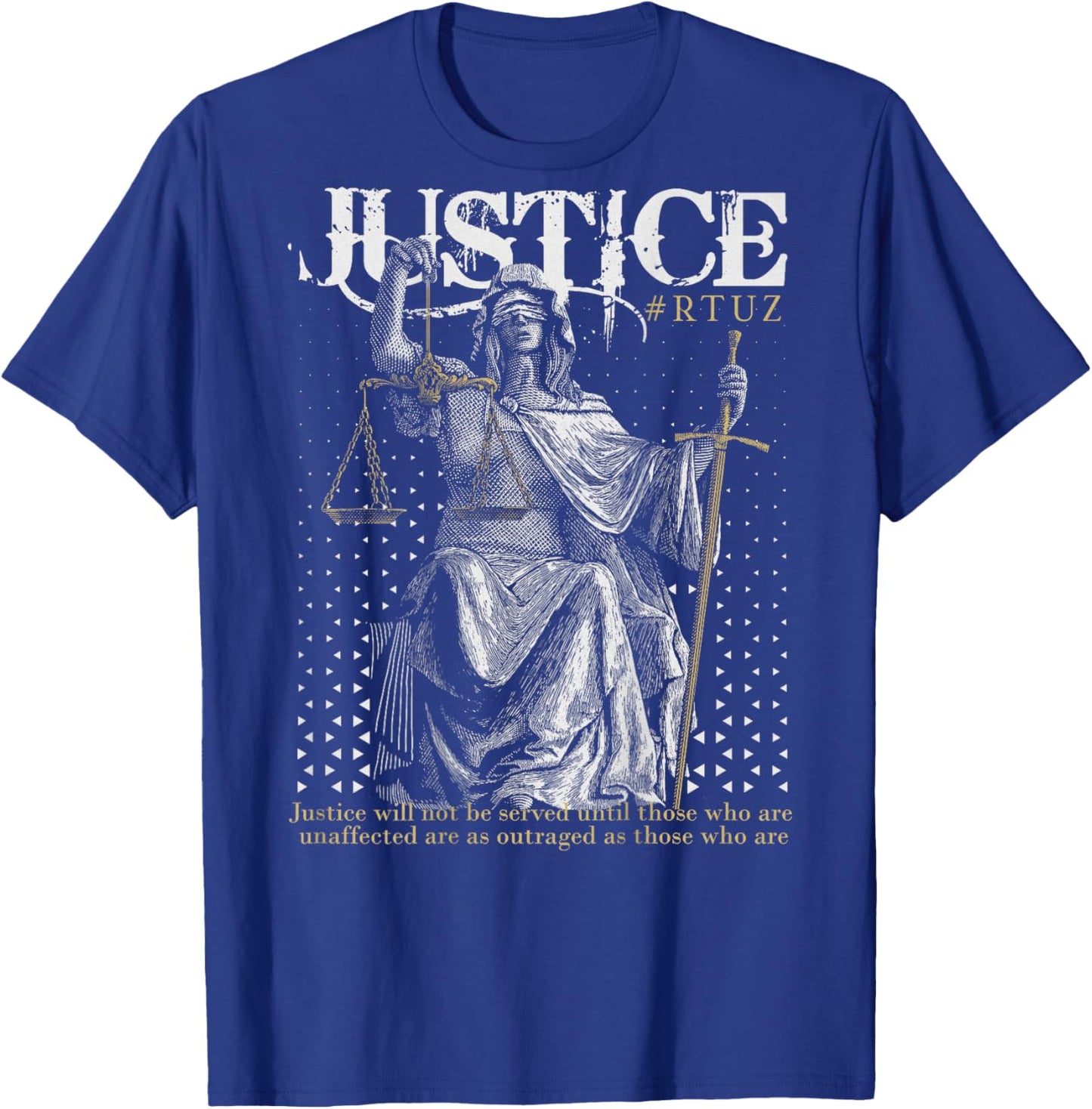 Backprint Streetwear Retro Mode Vintage Fashion Damen Herren T-Shirt - T-Shirt | Royal