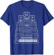Tekno Soundsystem Keyboard Synth Modular DJ Rave Graphic T-Shirt - T-Shirt | Royal