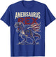 Funny 4th of July Dinosaur Amerisaurus Rex Boys Kids Youth T-Shirt - T-Shirt | Royal