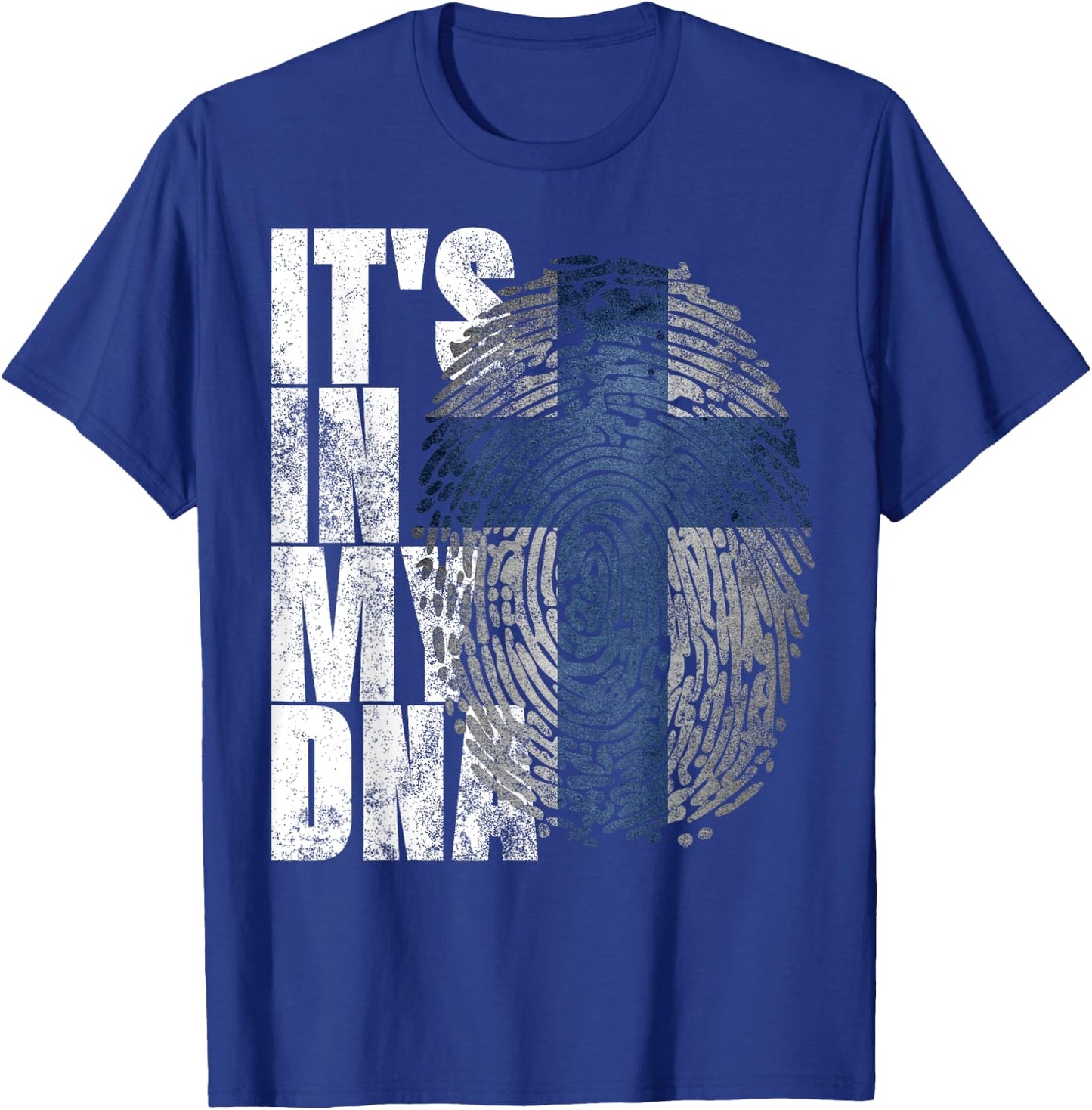 It's In My DNA Finnish Shirt Suomi Finland Flag Gifts Finn T-Shirt - T-Shirt | Royal