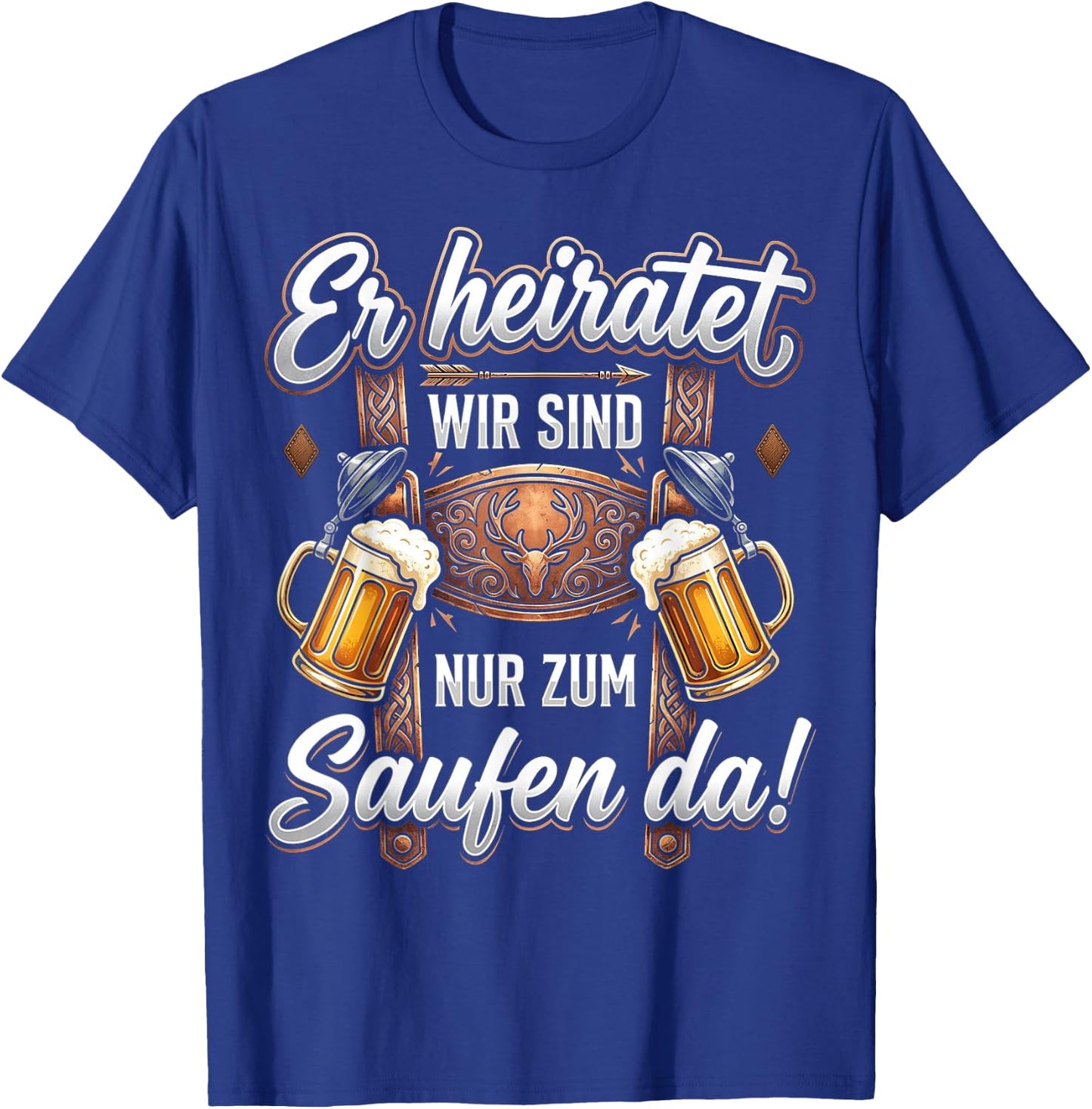 Junggesellenabschied Männer JGA Poltern Polterabend T-Shirt - T-Shirt | Royal