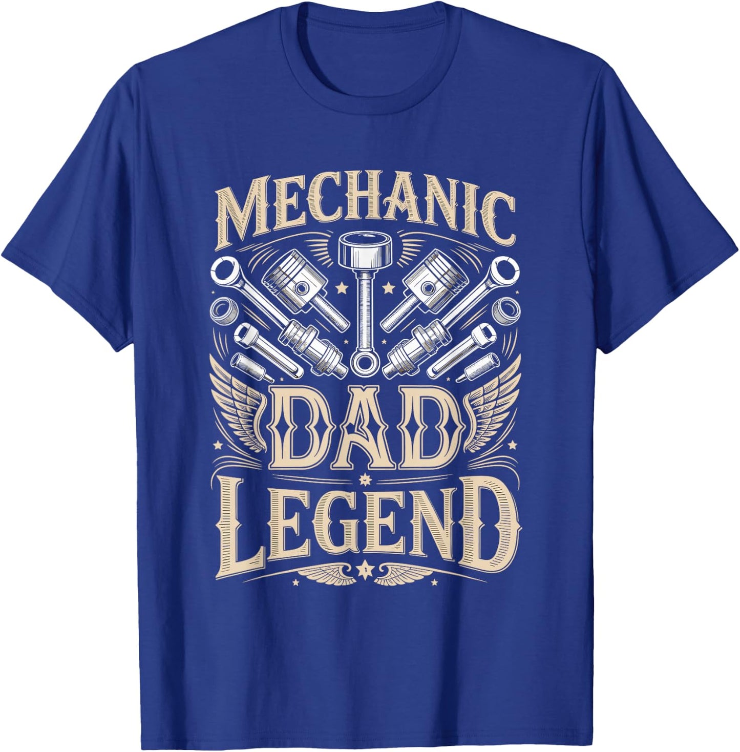 Mechanic Dad Legend Fathers Day Dad T-Shirt - T-Shirt | Royal