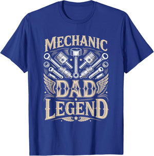 Mechanic Dad Legend Fathers Day Dad T-Shirt - T-Shirt | Royal
