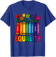 Equality Rainbow Books and Flowers Love Peace LGBTQ Pride T-Shirt - T-Shirt | Royal