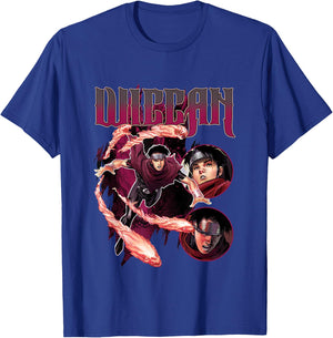 Marvel Universe Classic Wiccan Flames Collage Retro Poster T-Shirt - T-Shirt | Royal