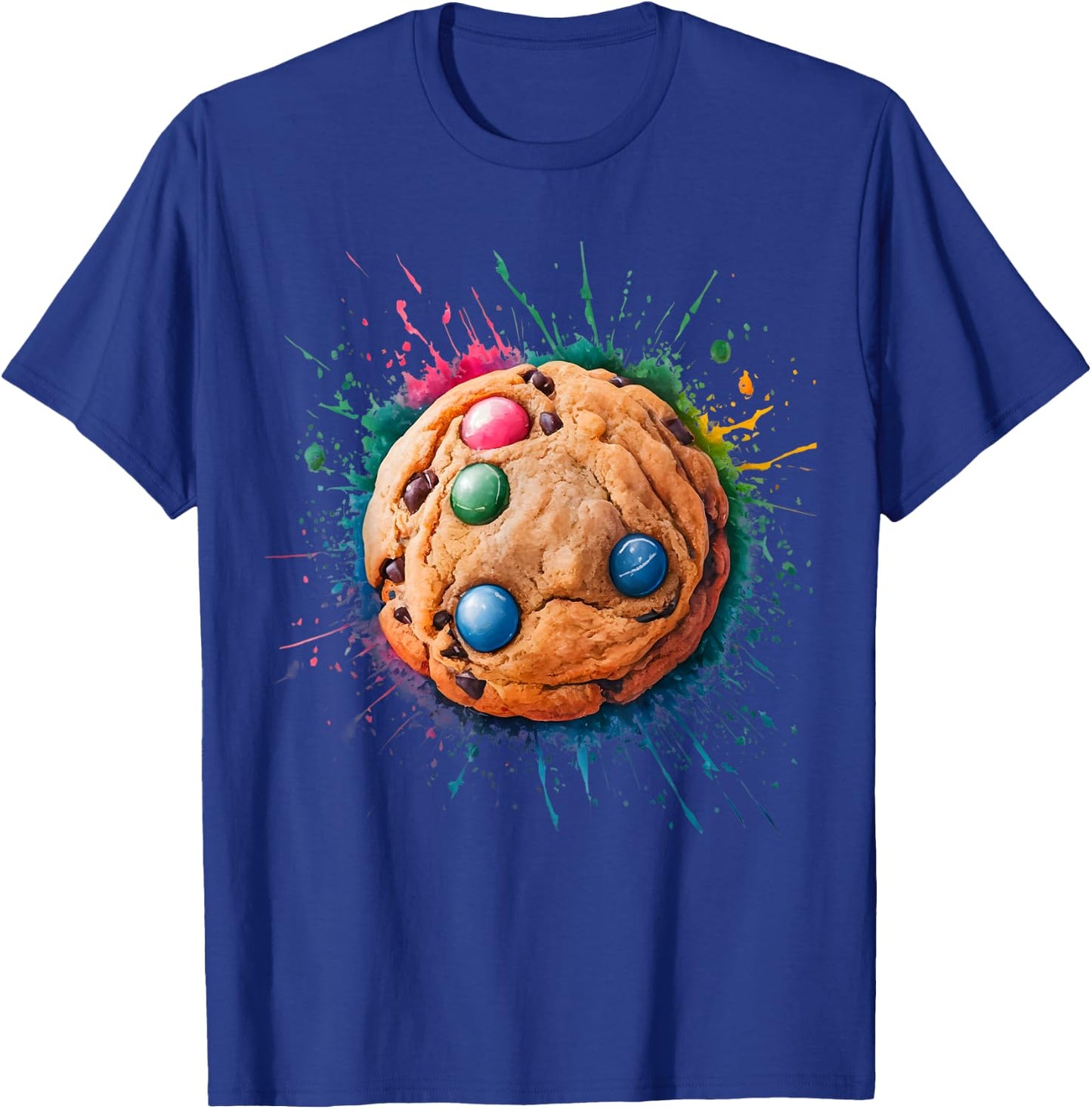 Baking Baker Men Woman Colorful Watercolor Cookie T-Shirt - T-Shirt | Royal