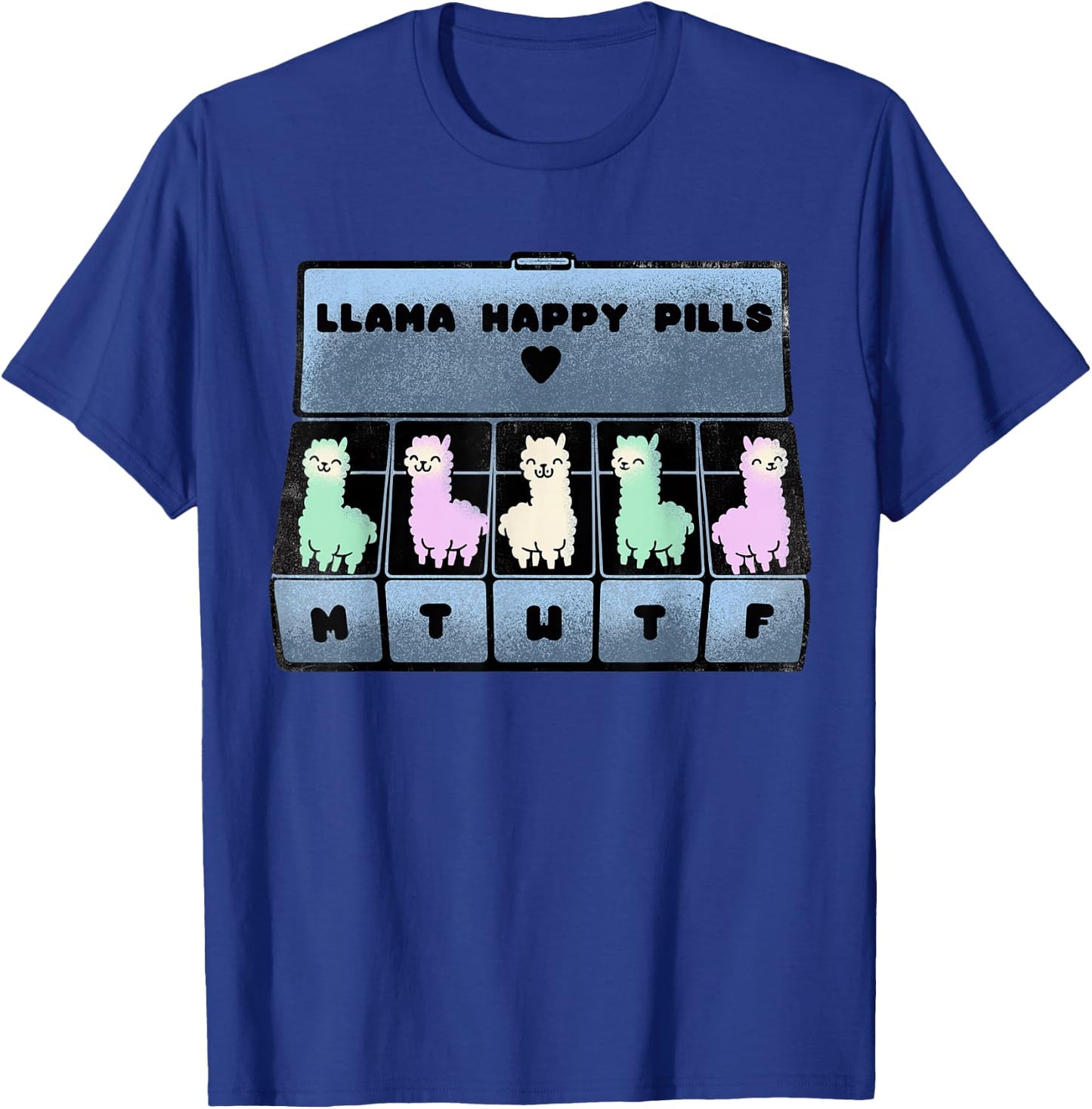 Llama Happy Pills T-Shirt - T-Shirt | Royal