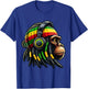 Jamaica Roots Reggae Chimpanzee Headphones Rastafari Monkey , black T-Shirt - T-Shirt | Royal