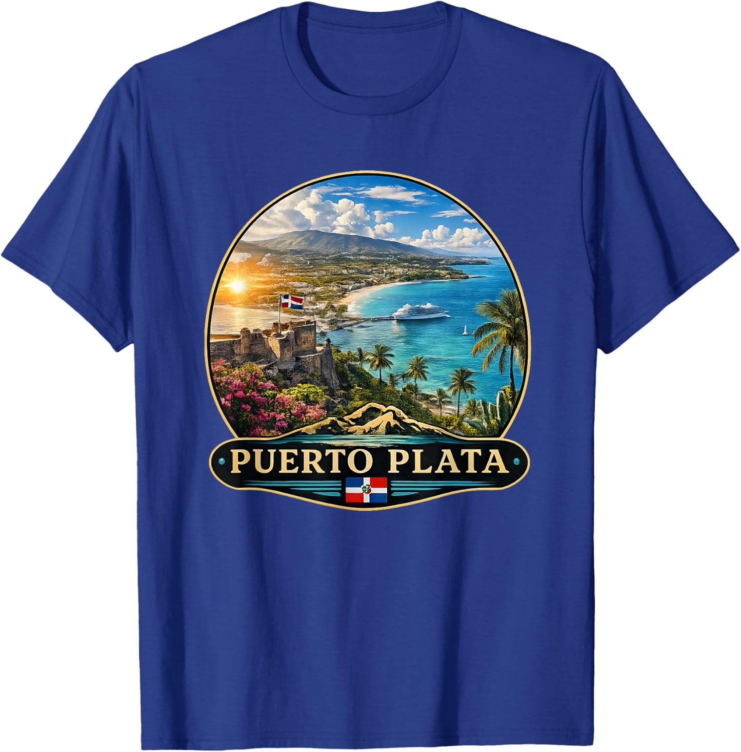 Puerto Plata Dominican Republic Vacation Scenery T-Shirt - T-Shirt | Royal