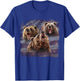 Patriotic USA Grizzly Bear American Flag 4th Of July T-Shirt - T-Shirt | Royal